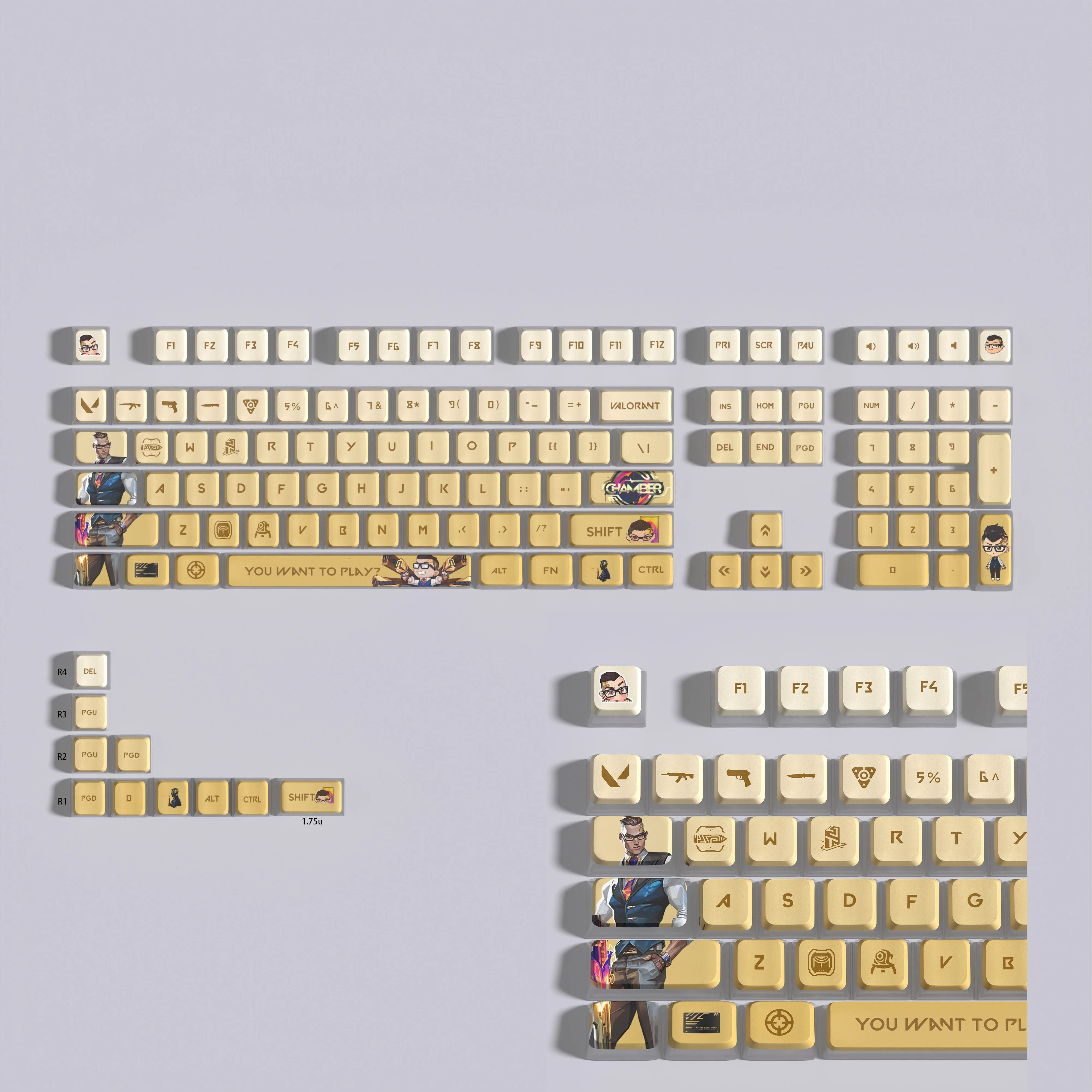 VALORANT Chamber keycaps full set 119 keys ASA Profile