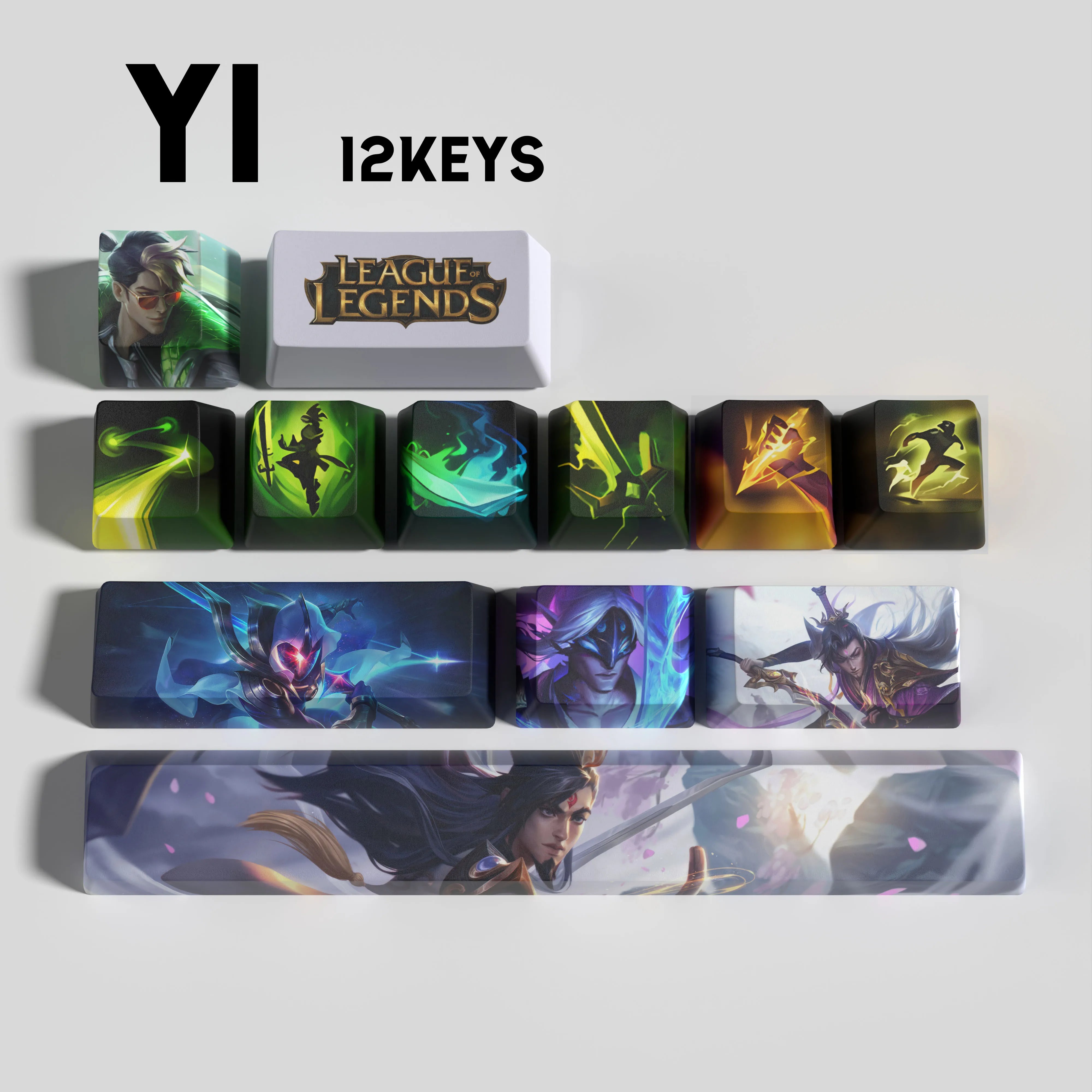 League of Legends Master Yi keycaps 12keys