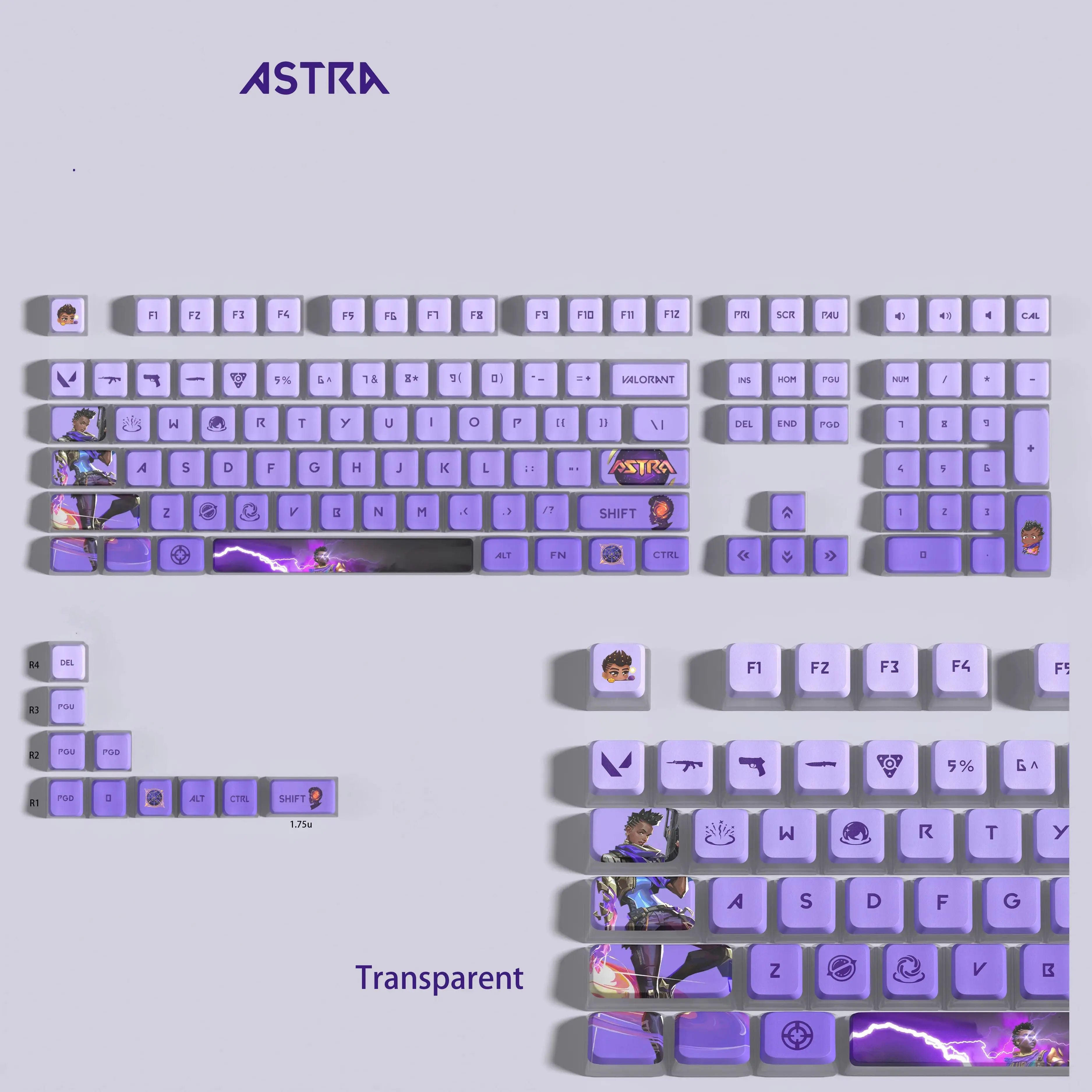 VALORANT Astra keycaps full set 119 keys ASA Profile