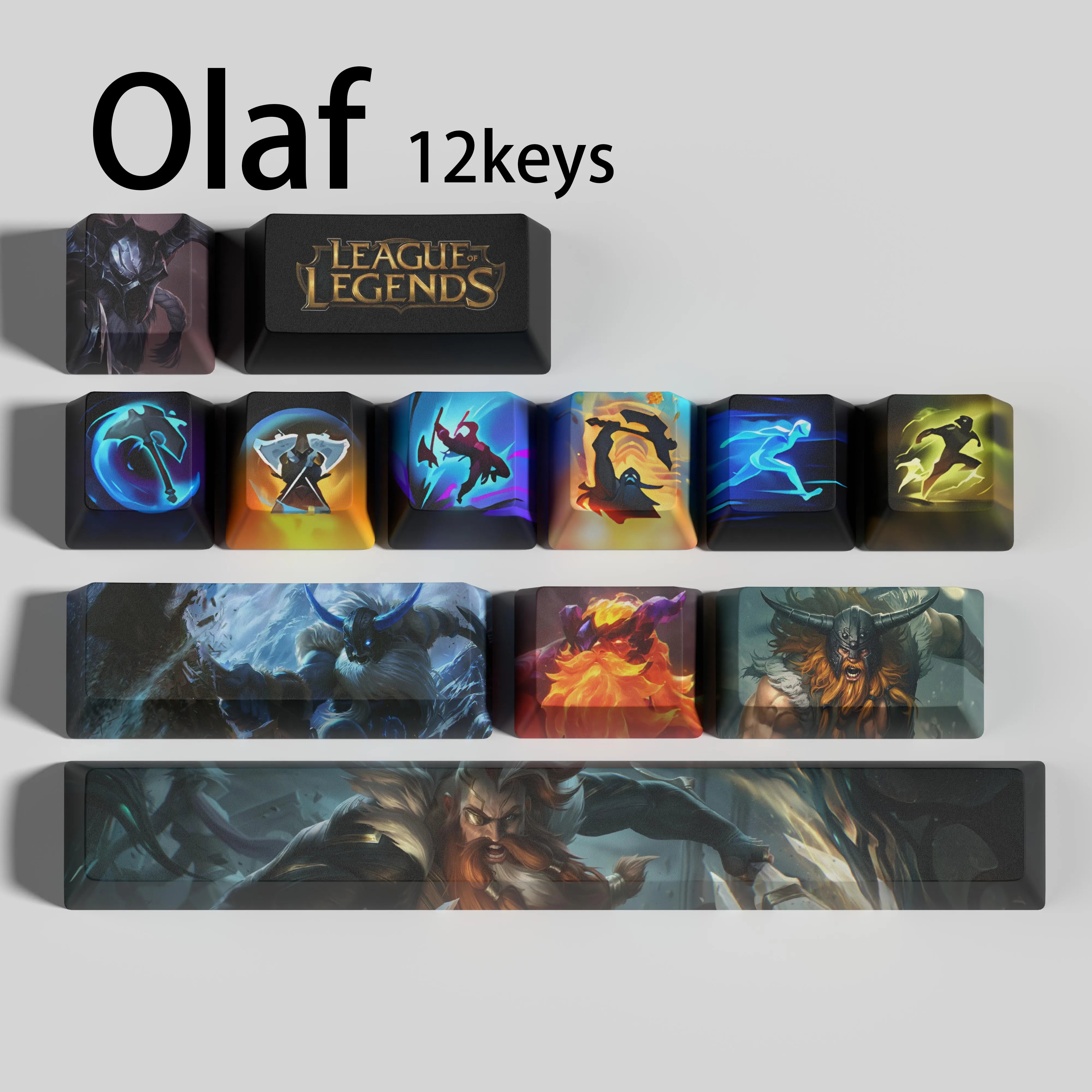 special edition League of Legends Olaf keycaps