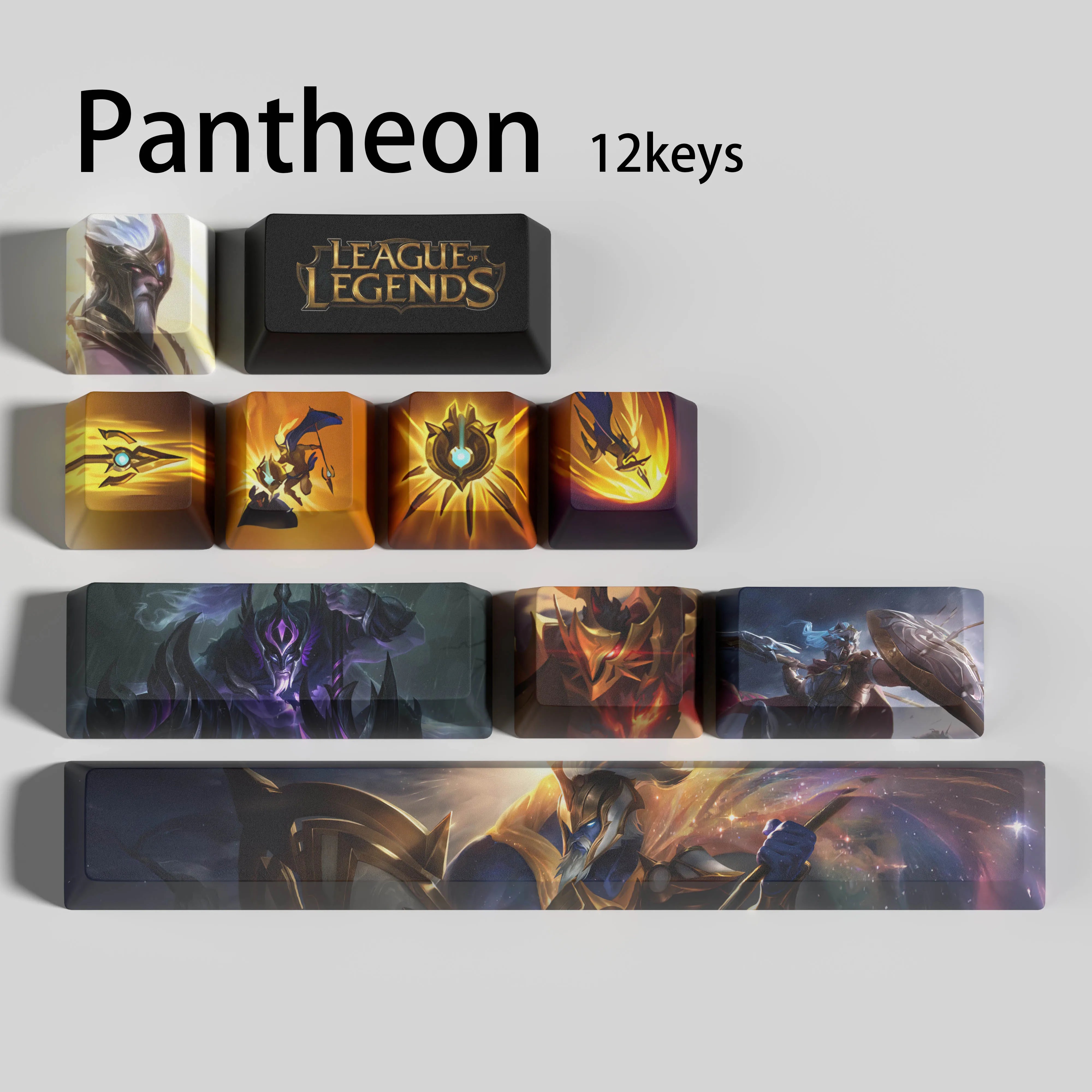 special edition League of Legends Pantheon keycaps