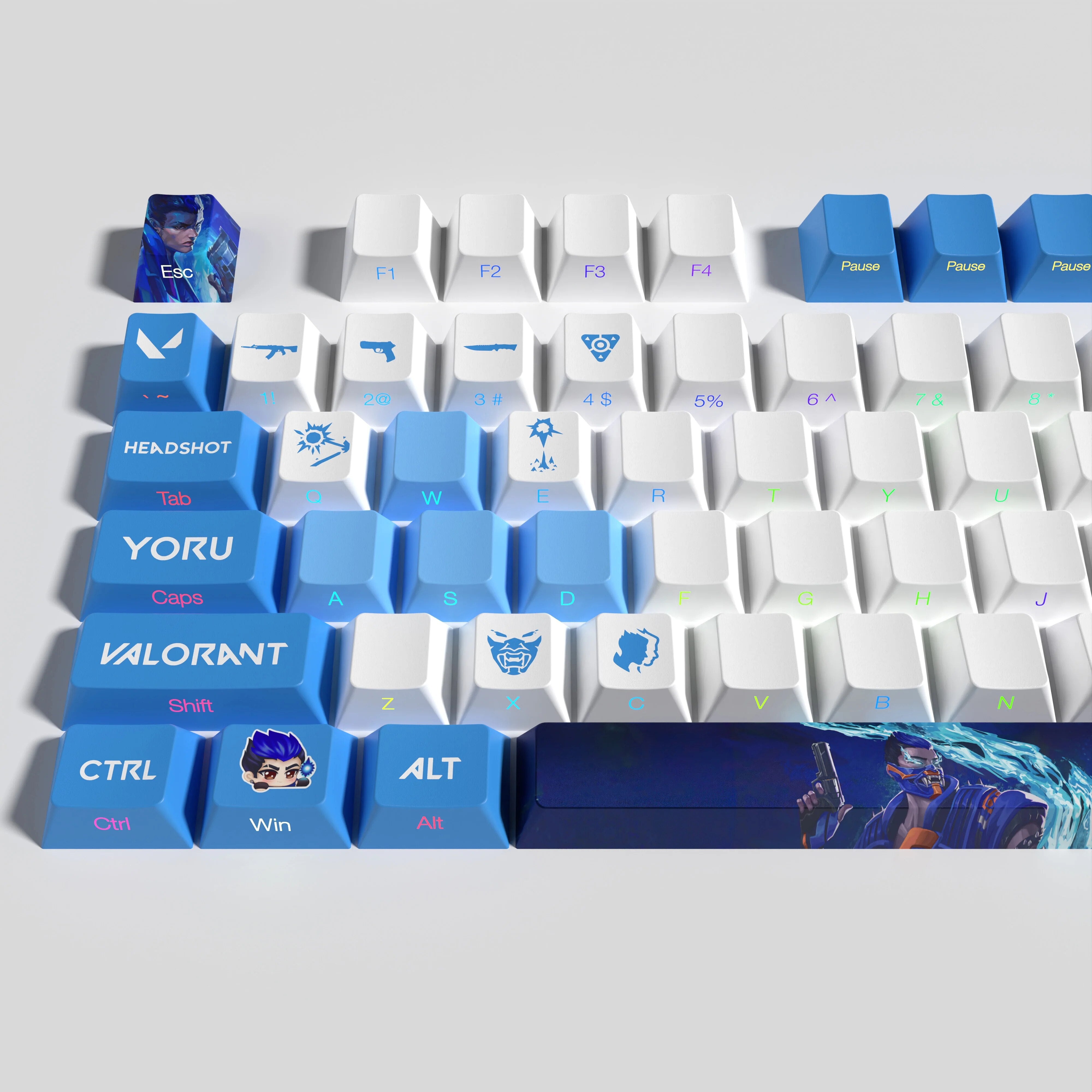 ROYU VALORANT YORU KEYCAPS FULL SET TRANSPARENT