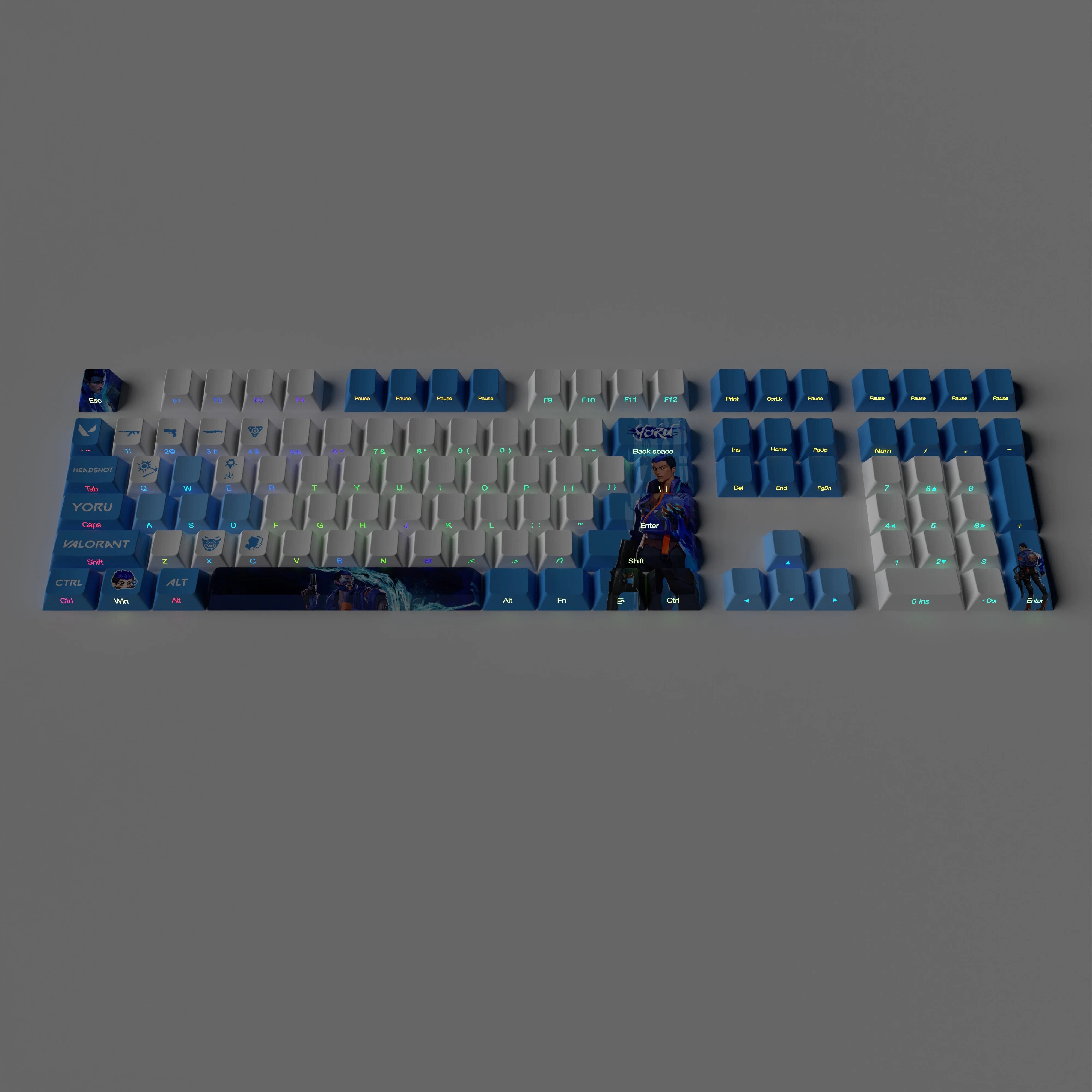 ROYU VALORANT YORU KEYCAPS FULL SET TRANSPARENT