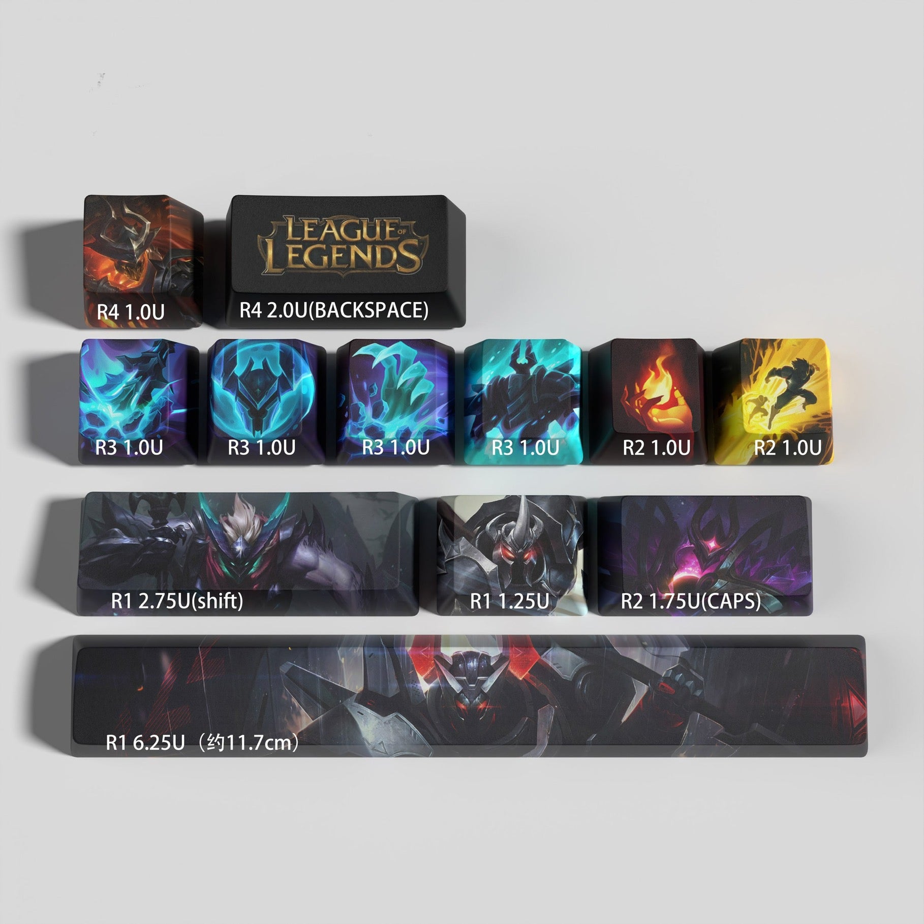 League of Legends MORDEKAISER keycaps 12keys