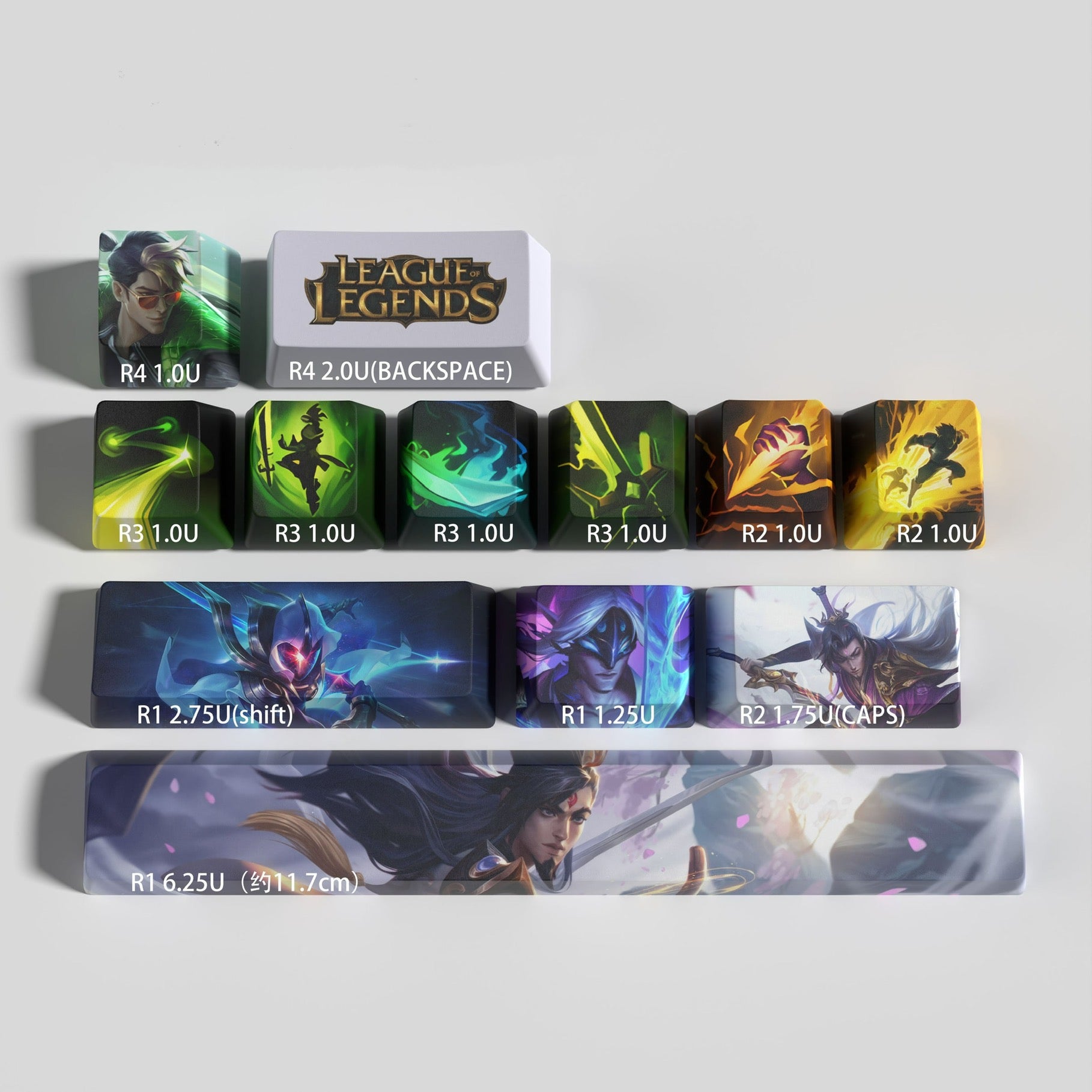 League of Legends Master Yi keycaps 12keys