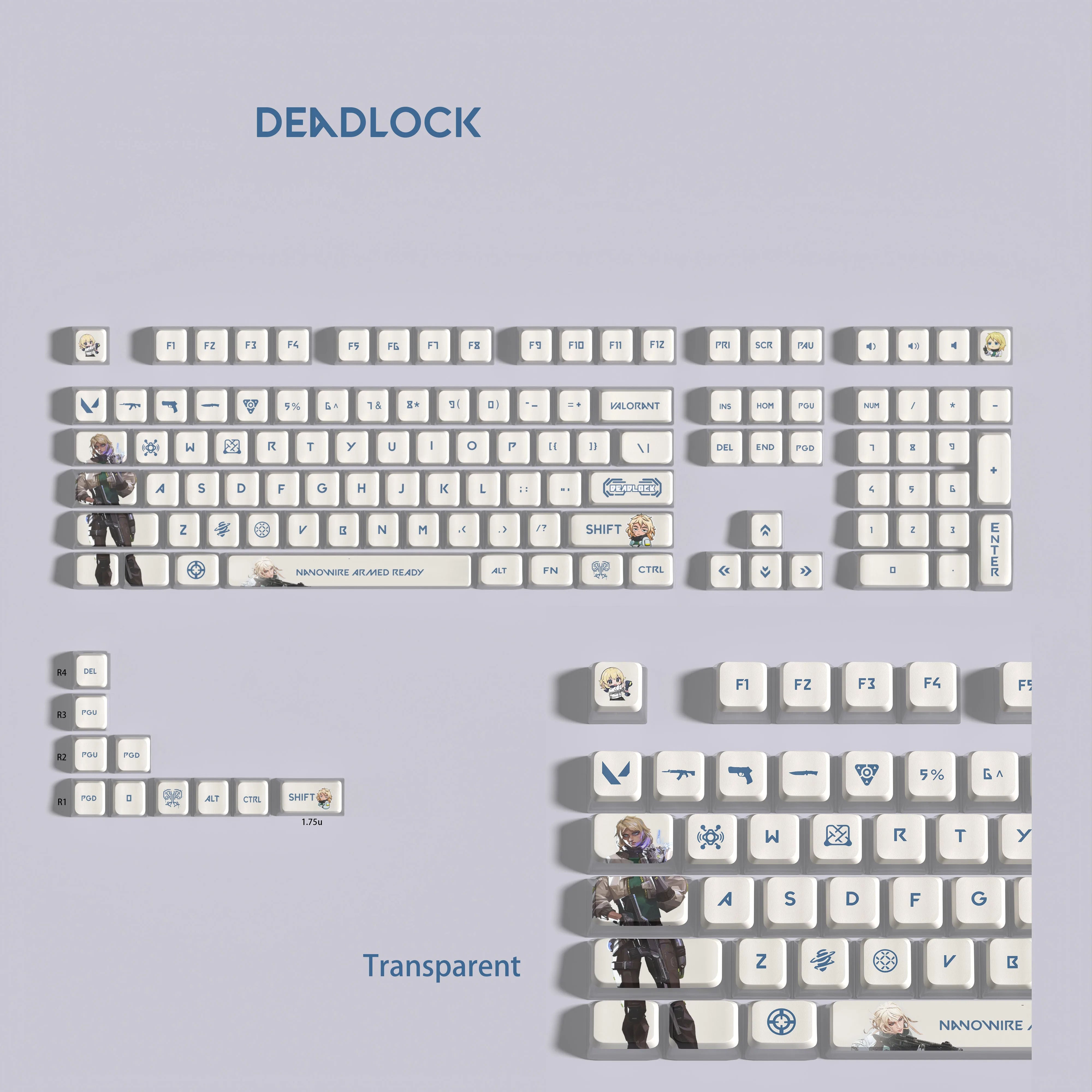 VALORANT Deadlock  keycaps full set 119 keys ASA Profile