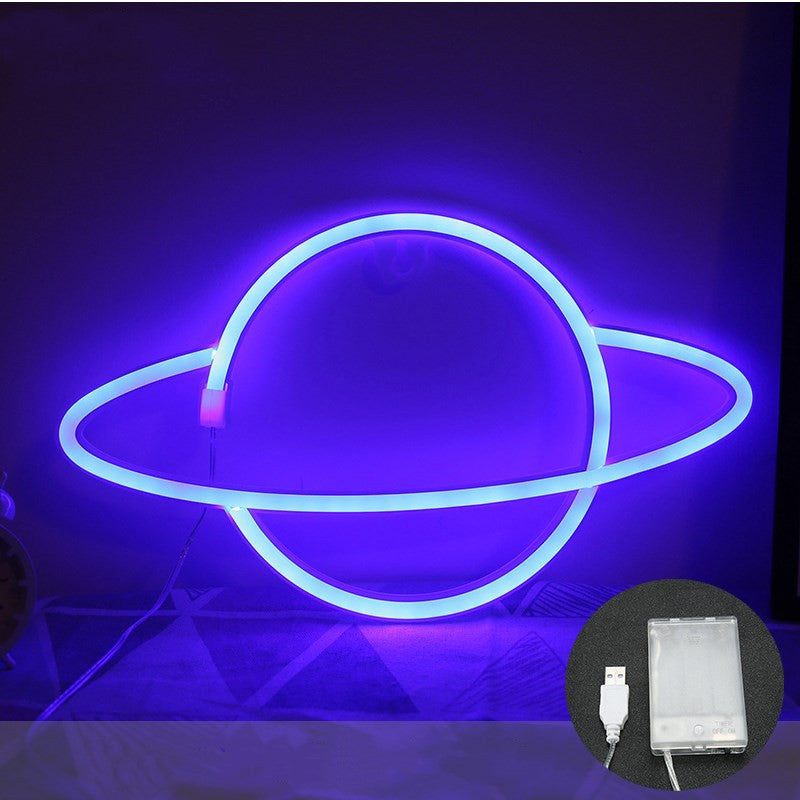 LED Planet Neon Cosmic Modeling Lamp Bedroom Decoration - Zxsetup