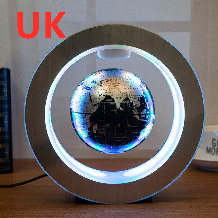 Round LED World Map Floating Globe Magnetic Levitation - Zxsetup