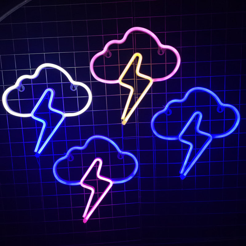 Led Cloud Lightning Neon Light Creative Wall Hanging - Zxsetup