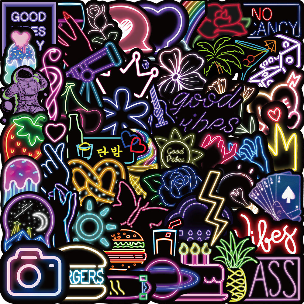50 New Neon Stickers - Zxsetup