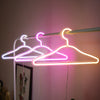 LED Neon Light Sign Clothes Stand USB Powered Hanger - Zxsetup