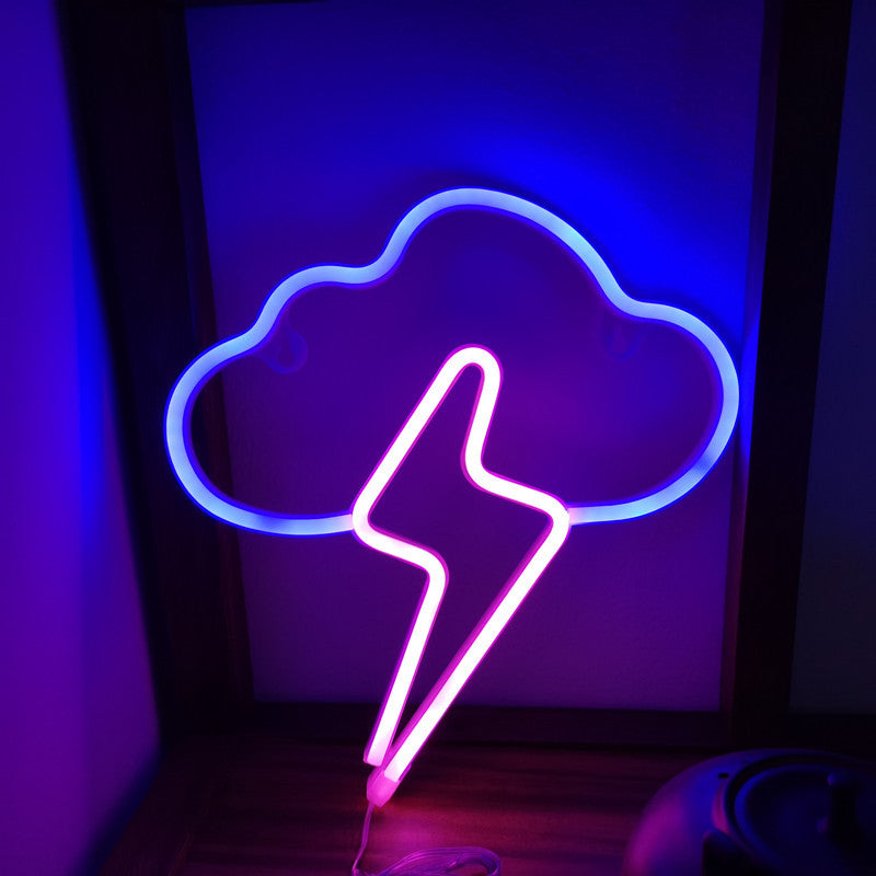 Led Cloud Lightning Neon Light Creative Wall Hanging - Zxsetup