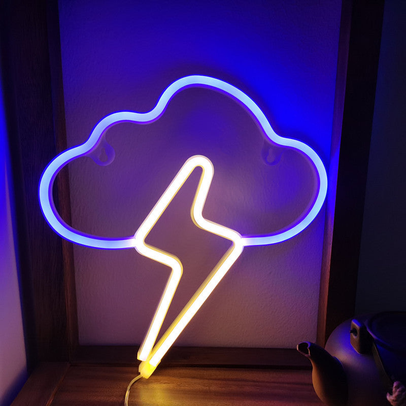 Led Cloud Lightning Neon Light Creative Wall Hanging - Zxsetup