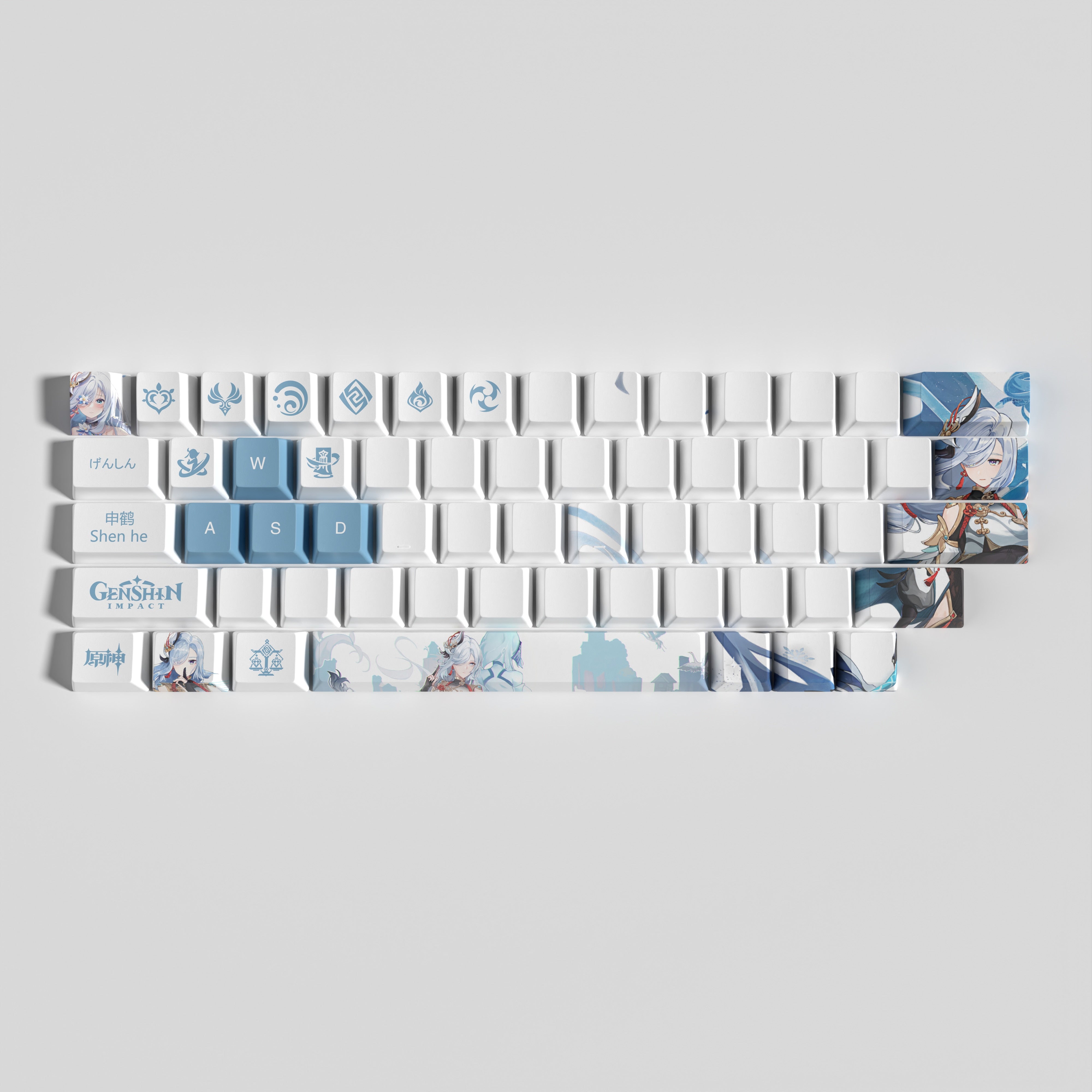 Genshin Impact keycaps shenhe keycaps 29keys