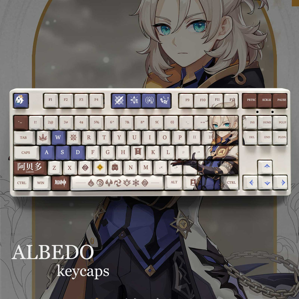 Genshin Impact ALBEDO Pbt Keycaps 108 Keys - Zxsetup