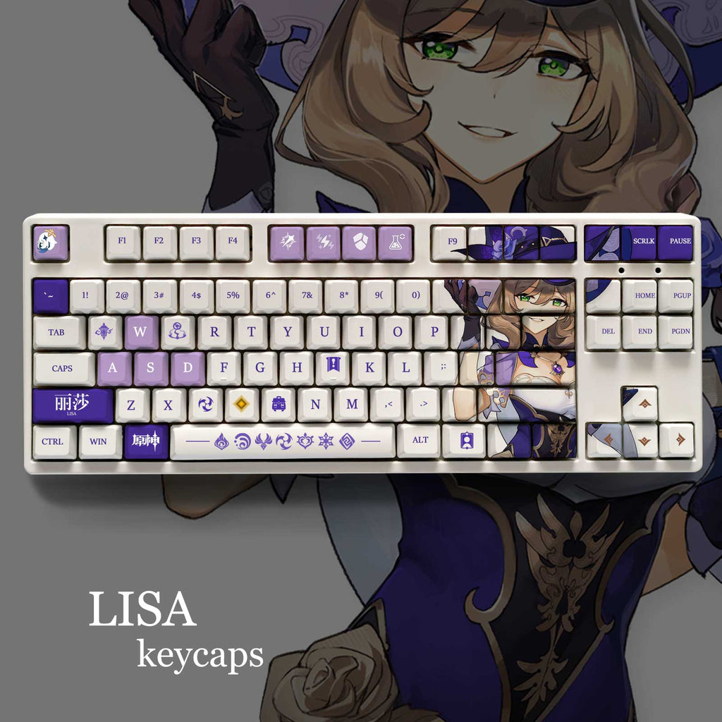 Genshin Impact Theme LISA Pbt Material Keycaps 108 Keys - Zxsetup