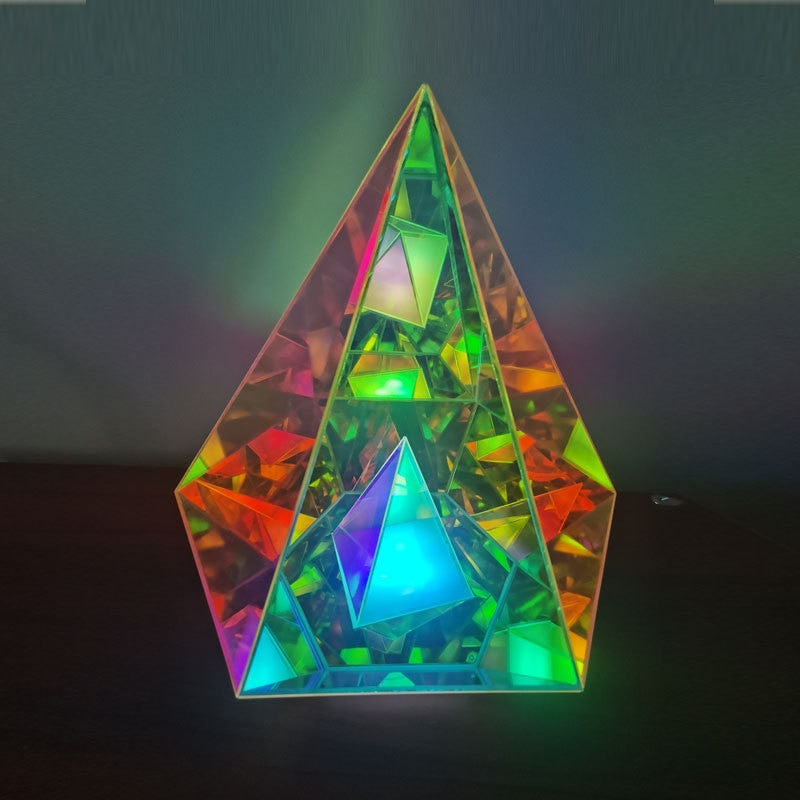 LED Pyramid Bedroom Decor