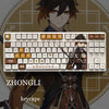 Genshin Impact Theme Zhongli Pbt Material Keycaps 108 Keys - Zxsetup