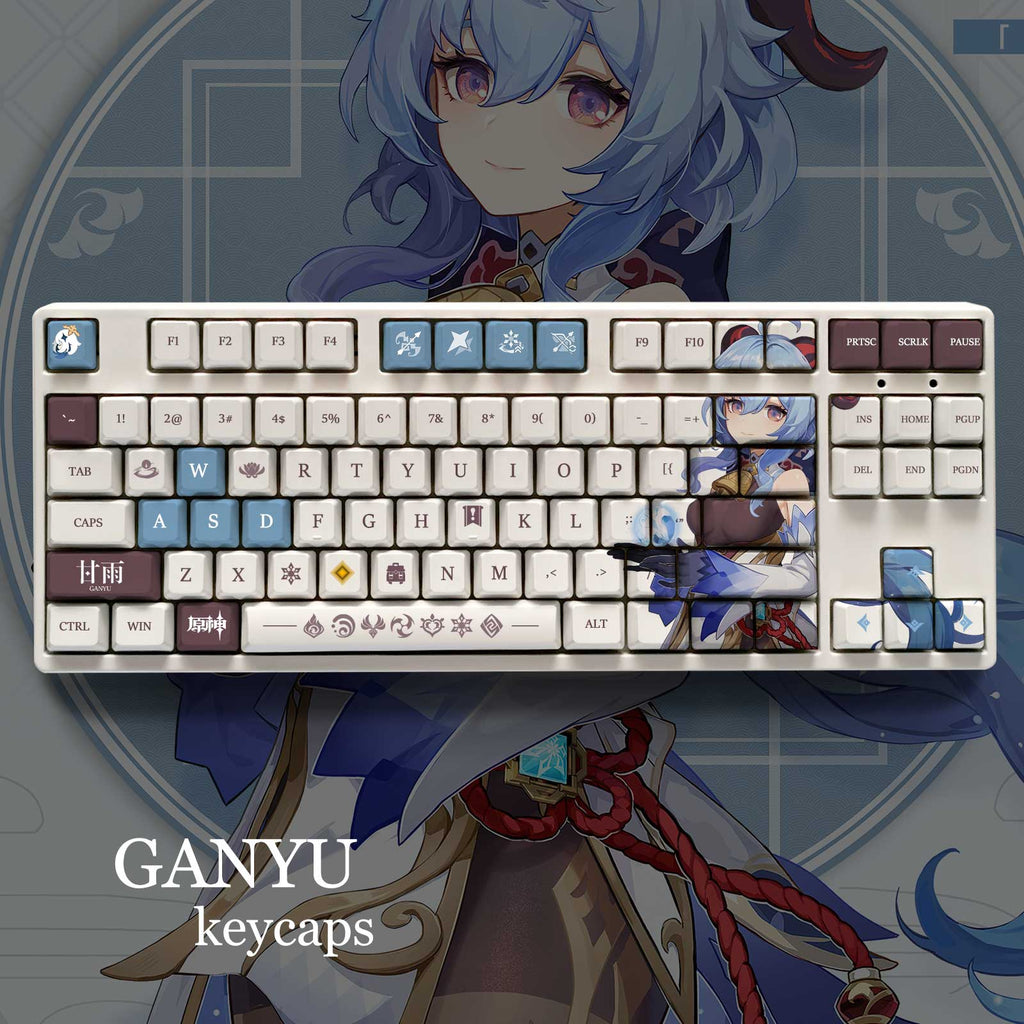 Genshin Impact Theme GANYU Pbt Material Keycaps 108 Keys - Zxsetup