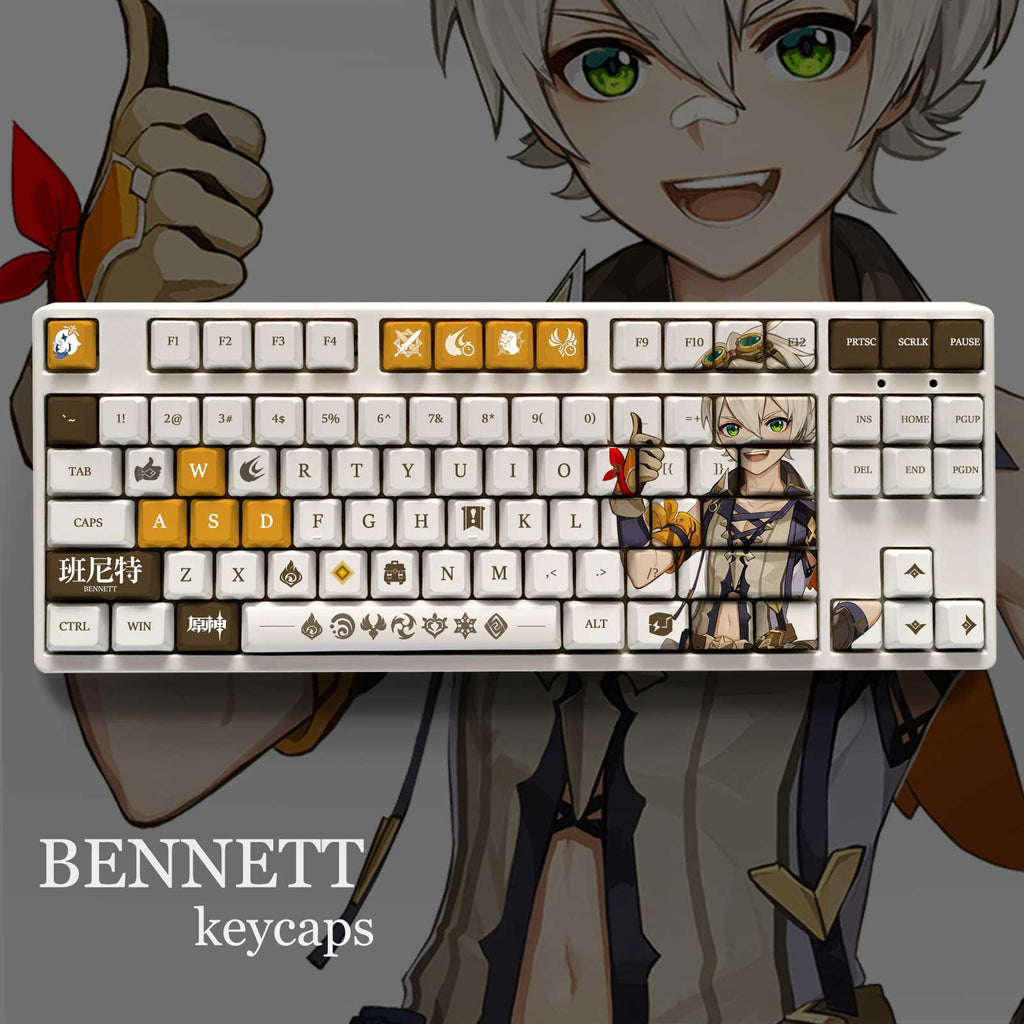 Genshin Impact BENNETT Pbt Keycaps 108 Keys - Zxsetup