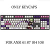 Genshin Impact Theme Kuki Shinobu Pbt Material Keycaps 108 Keys - Zxsetup