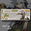 Genshin Impact Theme RAZOR Pbt Material Keycaps 108 Keys - Zxsetup