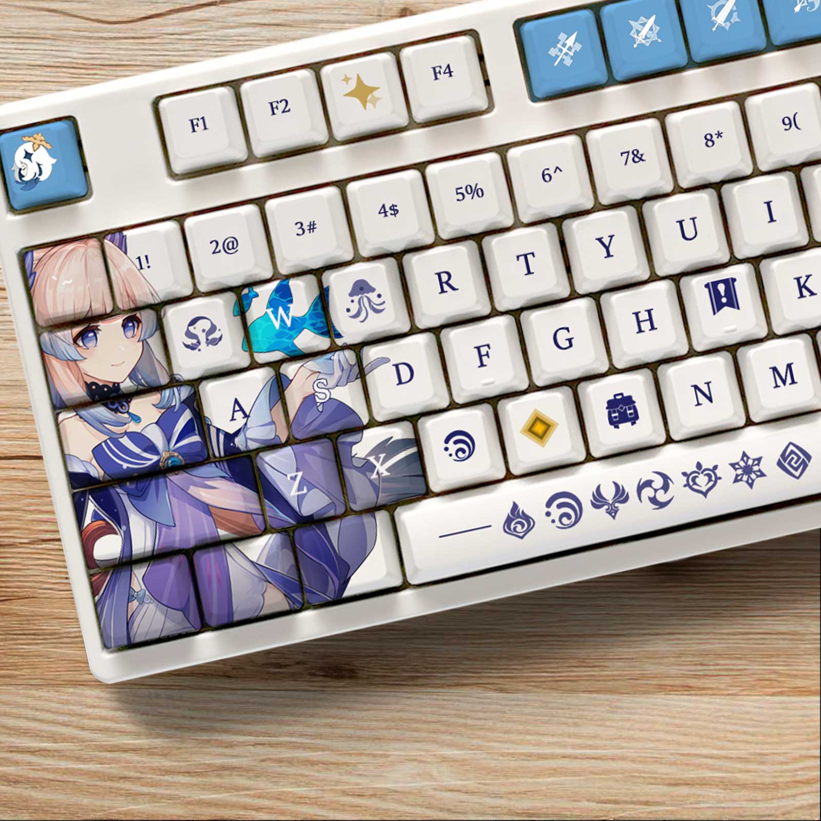 Genshin Impact Theme KOKOMI Pbt Material Keycaps 108 Keys - Zxsetup