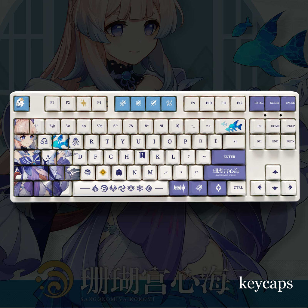 Genshin Impact Theme KOKOMI Pbt Material Keycaps 108 Keys - Zxsetup