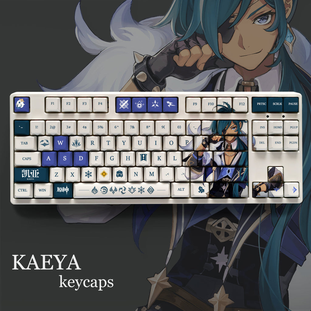 Genshin Impact Theme KAEYA Pbt Material Keycaps 108 Keys - Zxsetup