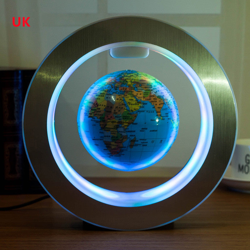 Round LED World Map Floating Globe Magnetic Levitation - Zxsetup